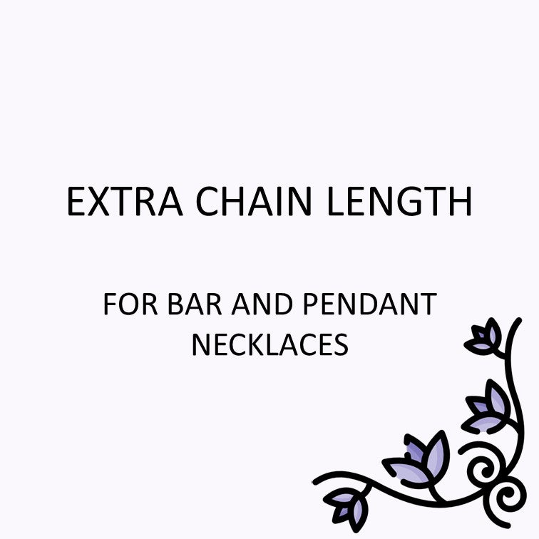 Extra chain for pendant or bar necklaces