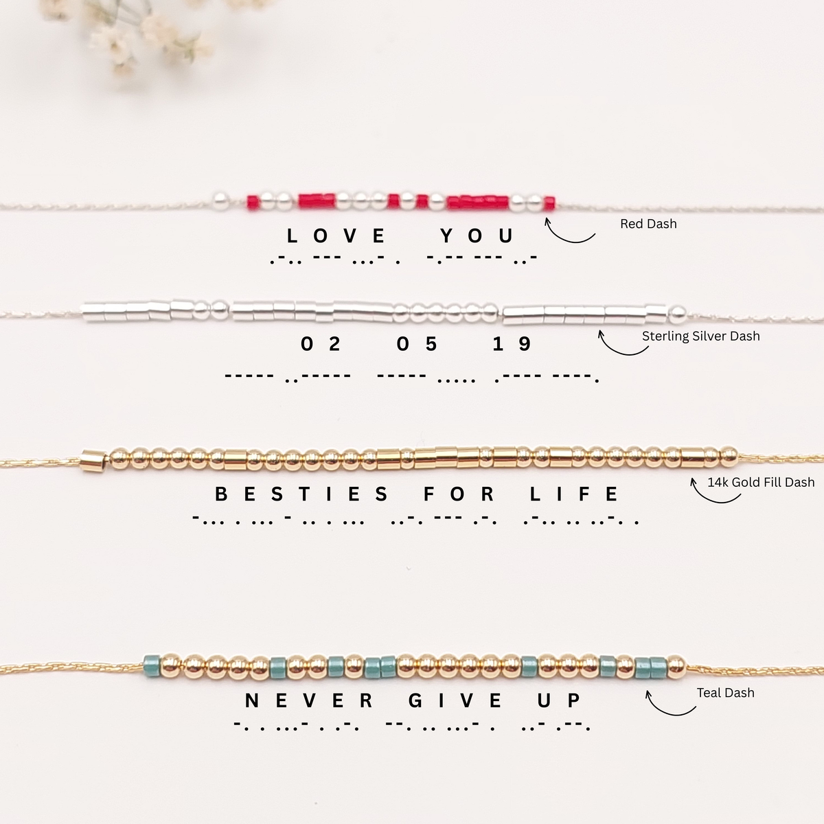 Petite Morse Code Necklace