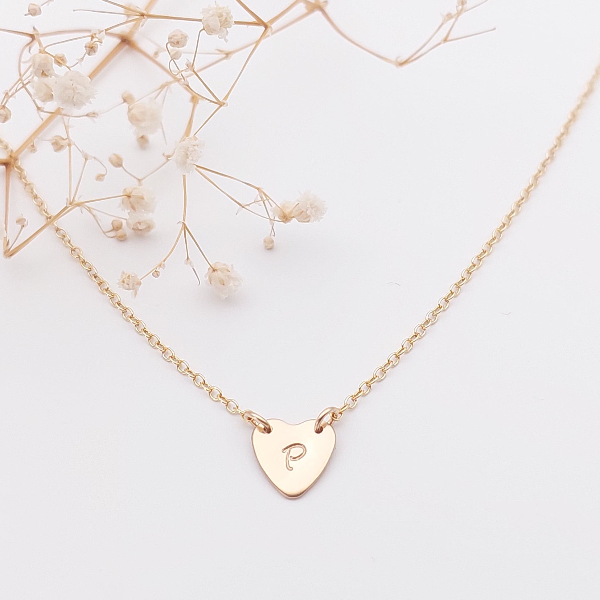 Personalised hand stamped heart necklace. Personalised necklace, hand stamped jewellery. Personalised Jewellery. Initial necklace. Made in NZ