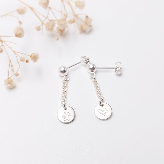 Little Miss Mini Disc Drop Earrings