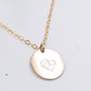 Pre-Stamped 14K Gold Filled Mother & Baby Midi Disc Necklace