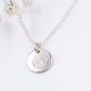 Pre-Stamped Sterling Silver Cat Paw Small Disc Necklace