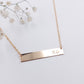 Pre-Stamped 14k Gold Filled Hugs & Kisses Bar Necklace- Handwritten Font