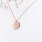 Pre-Stamped 14K Rose Gold Filled Mothers Love Midi Disc Necklace