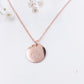 Pre-Stamped 14K Rose Gold Filled Mothers Love Midi Disc Necklace