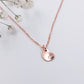 Sample 14k Rose Gold Filled Swarovski Studded Heart Necklace (Off centre)