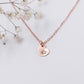 Sample 14k Rose Gold Filled Swarovski Studded Heart Necklace (Off centre)