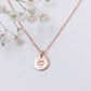 Pre-Stamped 14k Rose Gold Filled Traditional Heart Small Disc Necklace