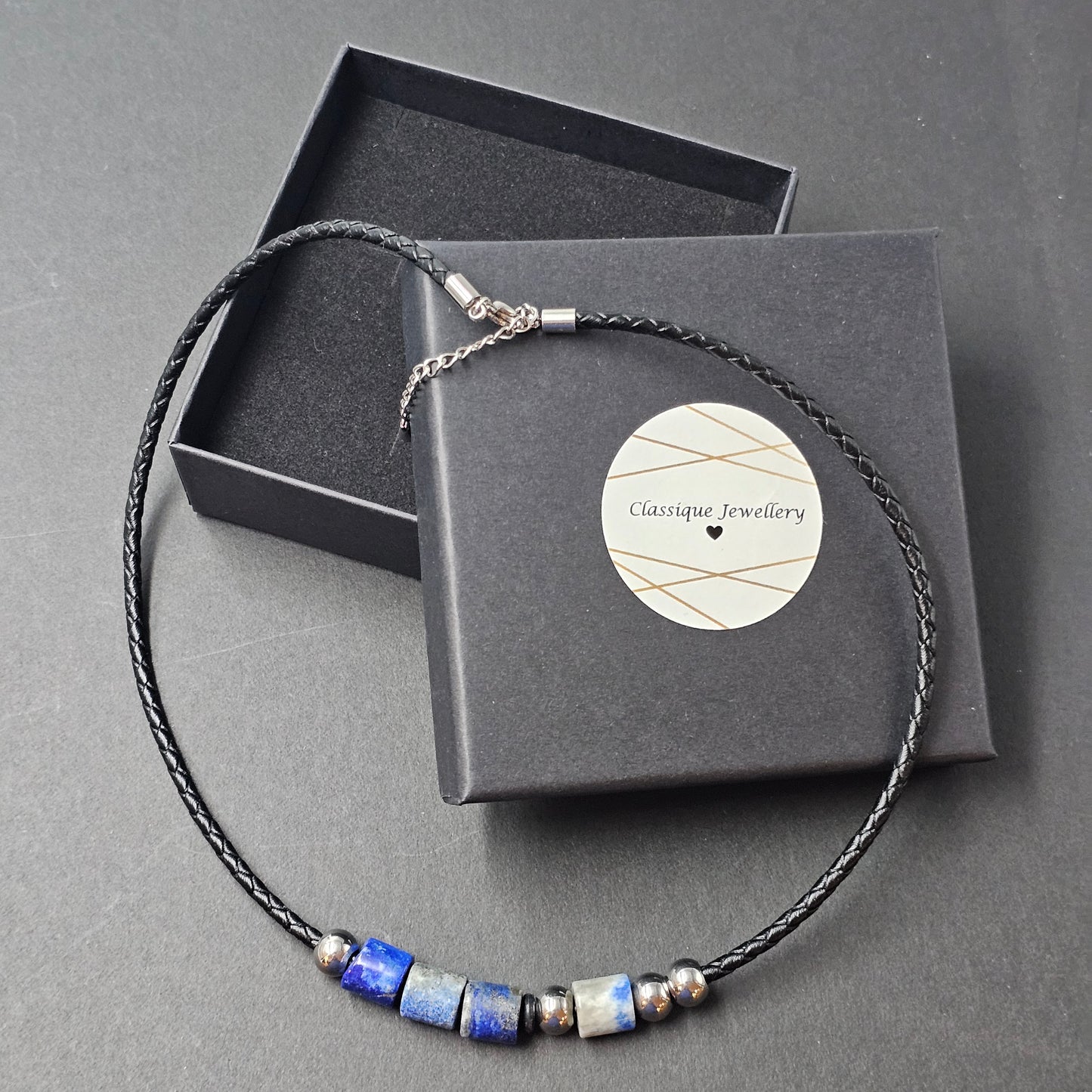 Men's Morse Code  Beaded Necklace