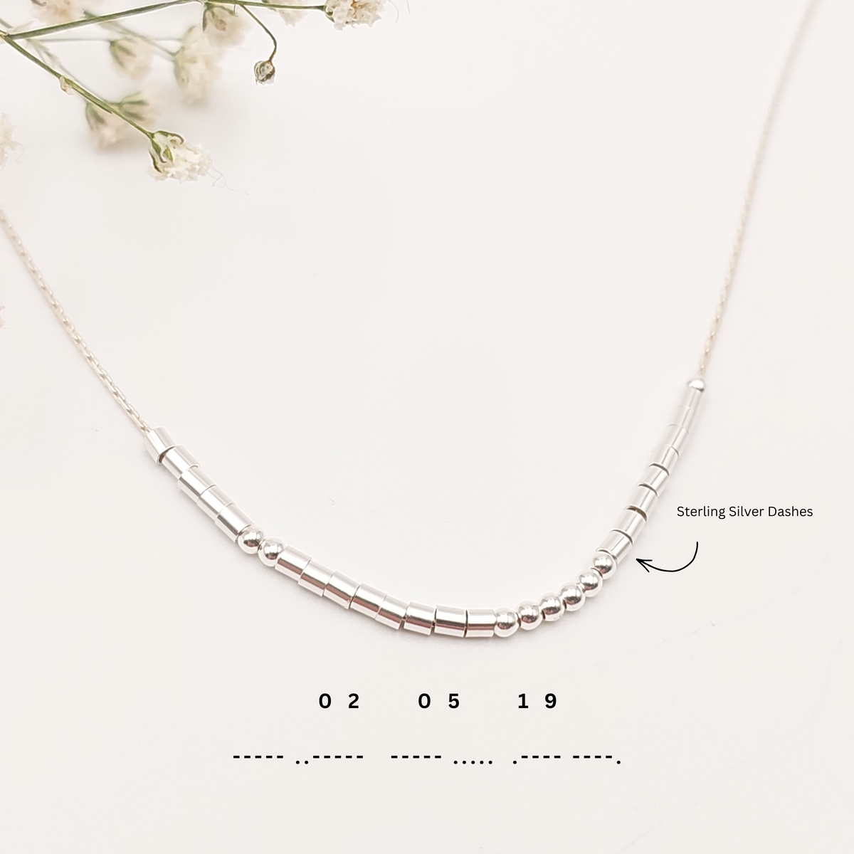 Petite Morse Code Necklace