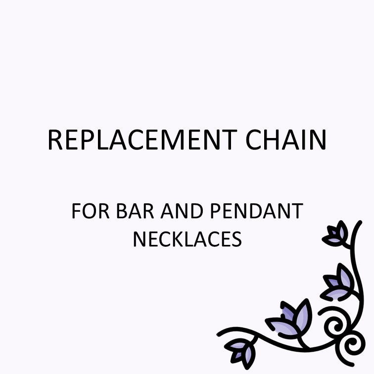 Replacement chain for pendant or bar necklaces