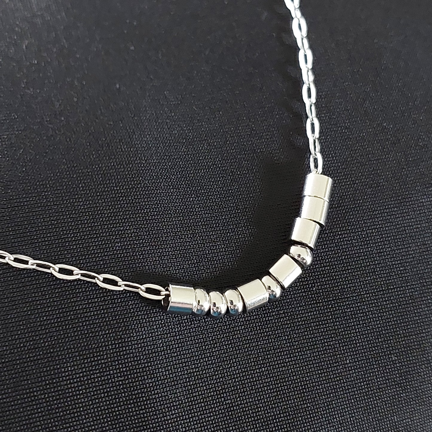 Mens Morse Code Necklace - Minimalist