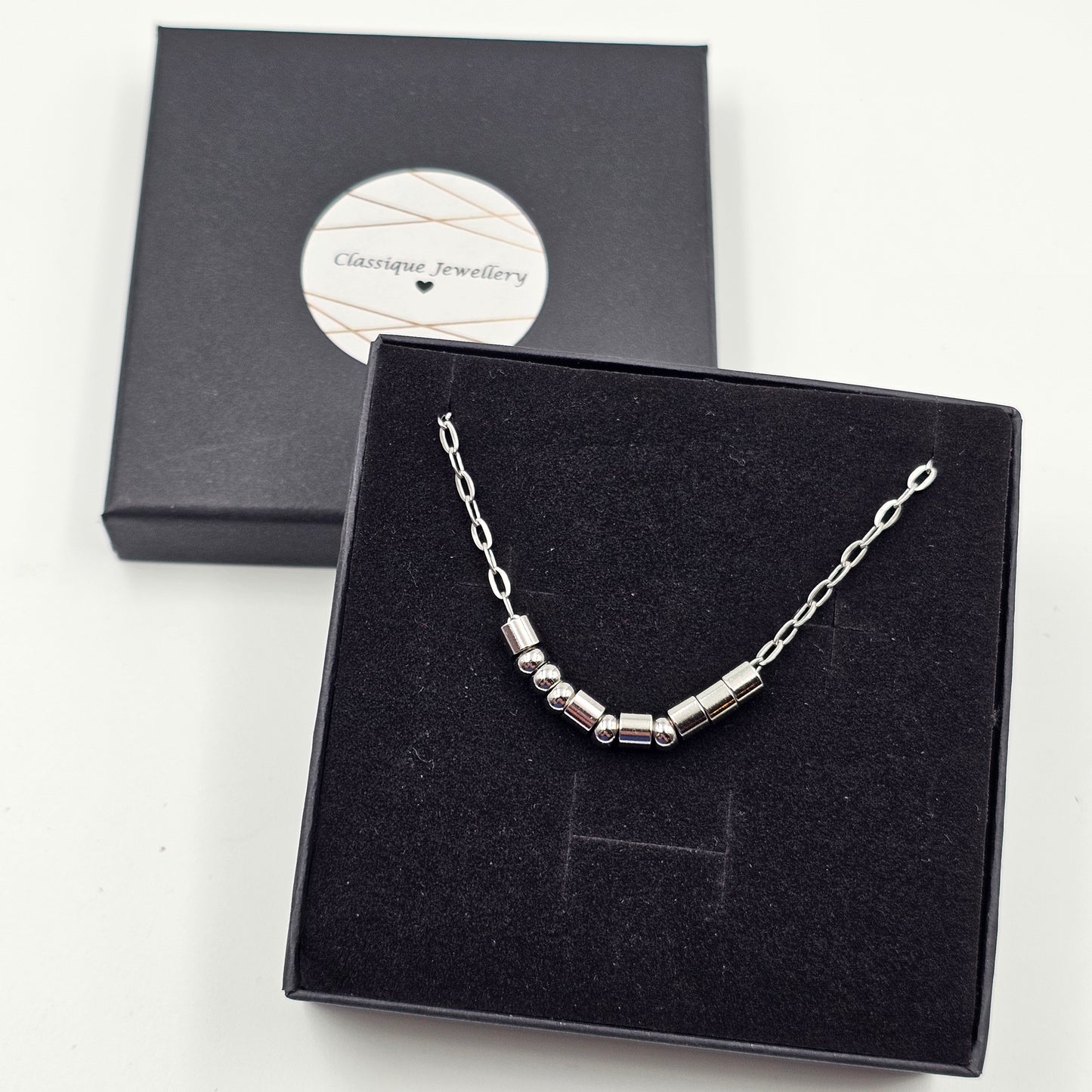Mens Morse Code Necklace - Minimalist