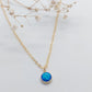 Tiny Blue Opal Necklace