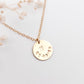 Initial and Date Disc Necklace