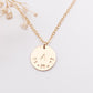 Initial and Date Disc Necklace