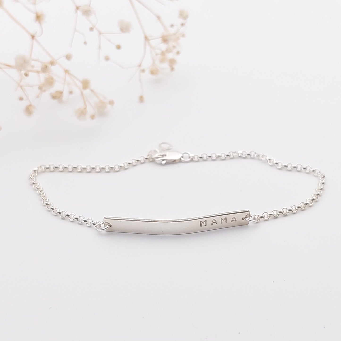 Hand Stamped Bracelet, personalised bracelet. Mama Bracelet. Personalised Jewellery. Sterling Silver, 14K Gold Filled