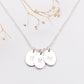 Triple Small Oval Disc Necklace