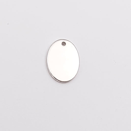 8mm x 11mm Oval Disc able to be personalised and added to a necklace from Classique Jewellery