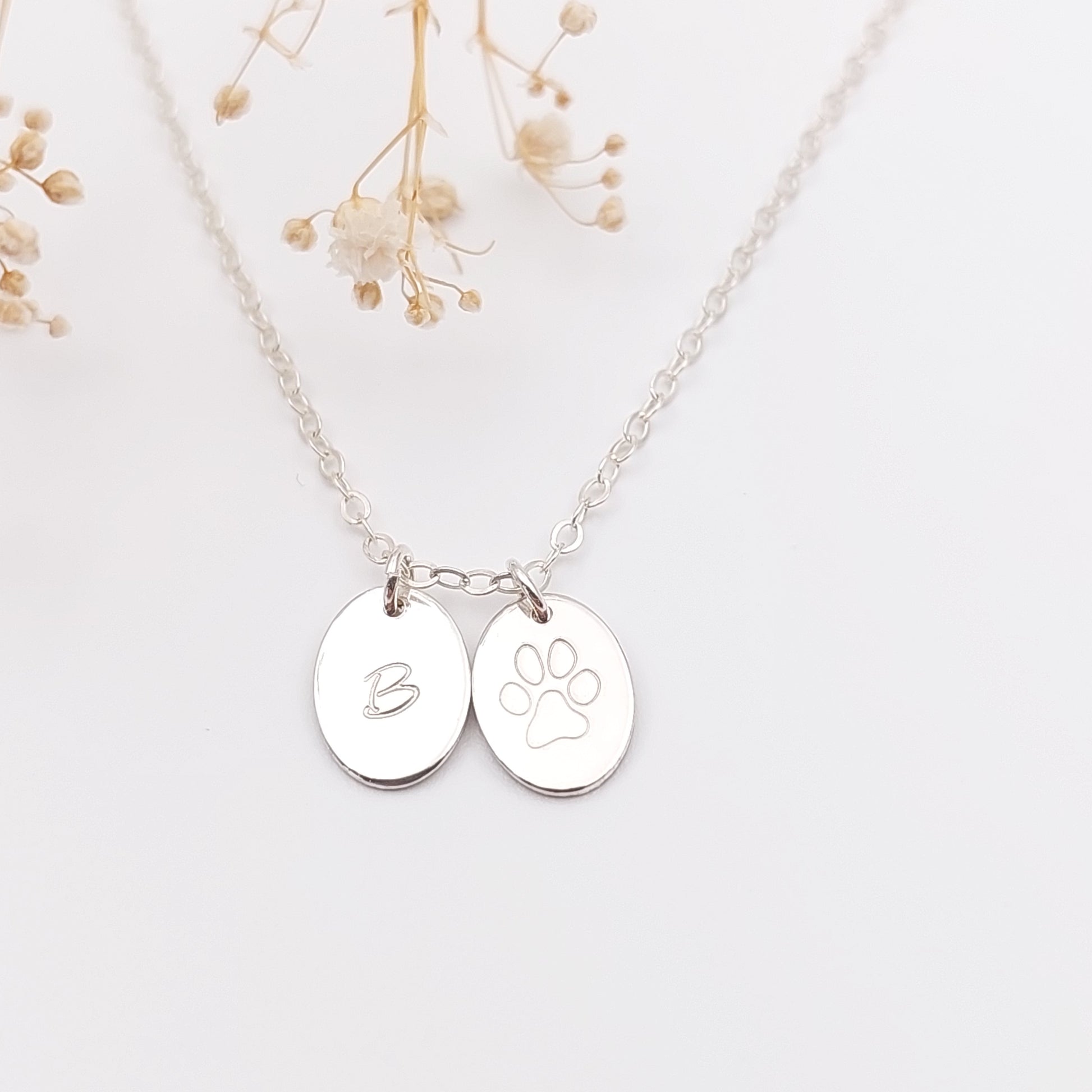 Personalised hand stamped necklace with 2 initials. Personalised Jewellery, hand stamped jewellery. Made in NZ. Sterling Silver, 14k Gold Filled and 14k Rose Gold Filled. Personalised Gif for mother, friend, grandmother, wife