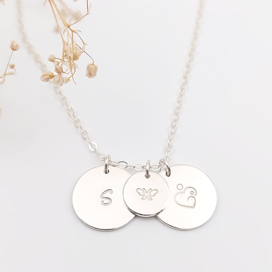 Multi Midi and Small Disc Necklace